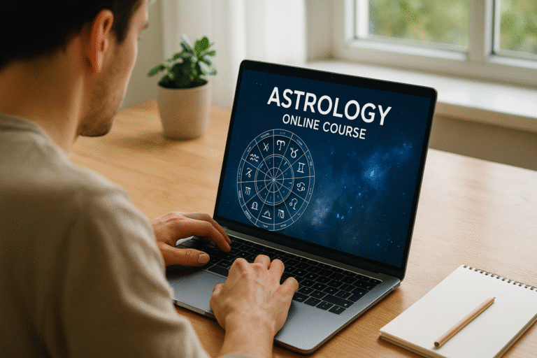 joven tomando un curso de astrologia